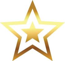 gold star with on transprent background vector