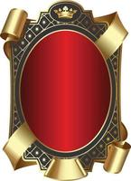shields with ornaments in editable eps vector