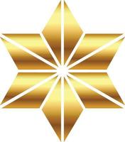 gold star with on transprent background vector