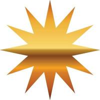 gold star with on transprent background vector