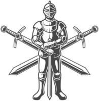 knight in armor in eps vector
