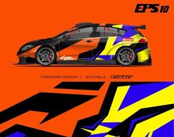 Car wrapping design with abstract texture.racing background designs for race car, adventure vehicle. vector