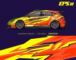 Car wrapping design with abstract texture.racing background designs for race car, adventure vehicle. vector