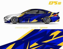 Car wrapping design with abstract texture.racing background designs for race car, adventure vehicle. vector