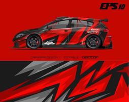 Car wrapping design with abstract texture.racing background designs for race car, adventure vehicle. vector