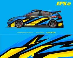 Car wrapping design with abstract texture.racing background designs for race car, adventure vehicle. vector