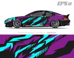 Car wrapping design with abstract texture.racing background designs for race car, adventure vehicle. vector