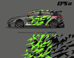 Car wrapping design with abstract texture.racing background designs for race car, adventure vehicle. vector