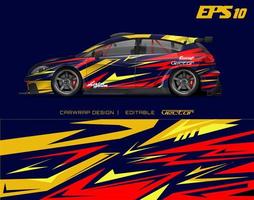 Car wrapping design with abstract texture.racing background designs for race car, adventure vehicle. vector