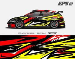 Car wrapping design with abstract texture.racing background designs for race car, adventure vehicle. vector