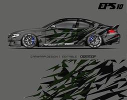 Car wrapping design with abstract texture.racing background designs for race car, adventure vehicle. vector