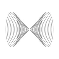 Geometric Fractal Crossing Ellipses vector