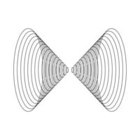 geométrico fractal cruce elipses vector