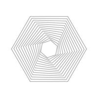 Geometric Fractal Hexagon vector