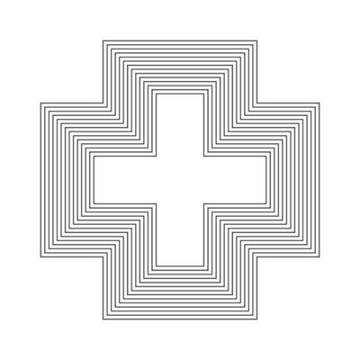Geometric Fractal Cross Shape