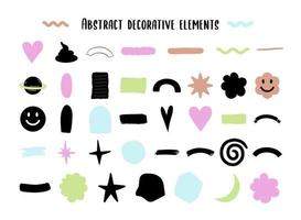 Vector abstract set of decorative elements. Items for navigation and design