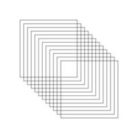 Geometric Fractal Square vector