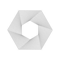 Geometric Fractal Hexagon vector