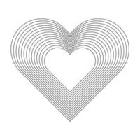 Geometric Fractal Heart Shape vector