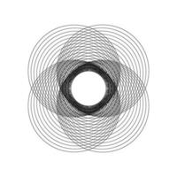 Geometric Fractal Crossing Circles vector