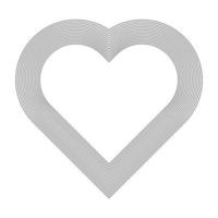 Geometric Fractal Heart Shape vector