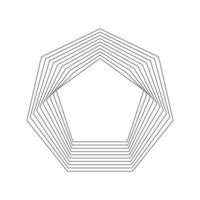Geometric Fractal Abstract Shape vector