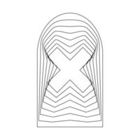 Geometric Fractal Arch Shape vector