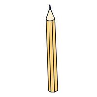 Vector Hand Drawn Yellow Pencil