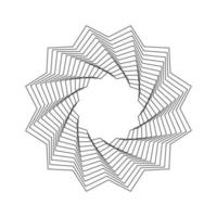 Geometric Fractal Abstract Shape vector