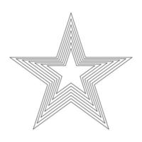 Geometric Fractal Five Pointed Star vector