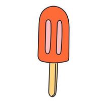 Hand Drawn Ice Cream Popsicle Or Ice Lolly vector