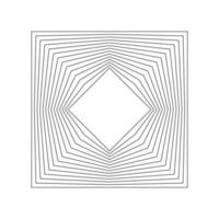 Geometric Fractal Diamond Inside Square vector