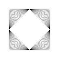 Geometric Fractal Diamond Inside Square vector