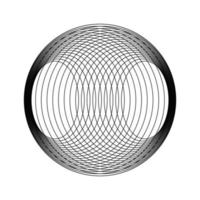 Geometric Fractal Crossing Circles vector