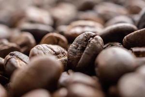 Fresh roasted brown coffee beans background photo