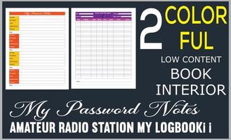 My Password Notes      AMATEUR RADIO STATION MY LOGBOOK vector