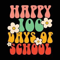 Happy 100 days of School Back to School vector