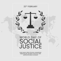 vector ilustración de mundo día de social justicia en febrero 20