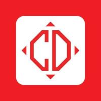 Creative simple Initial Monogram CD Logo Designs. vector
