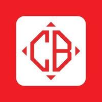 creativo sencillo inicial monograma cb logo diseños vector