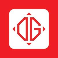 creativo sencillo inicial monograma dg logo diseños vector