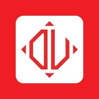 Creative simple Initial Monogram DU Logo Designs. vector