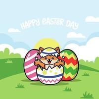 Happy Easter Day Background vector
