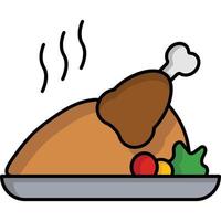 roast chicken which can easily edit or modify vector