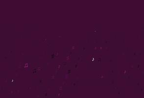 Light Pink vector pattern with music elements.