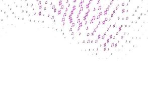 Light Pink vector texture with musical notes.