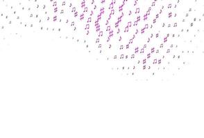 Light Pink vector texture with musical notes.