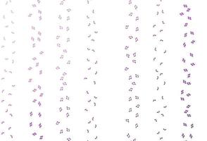 Light Purple vector pattern with music elements.