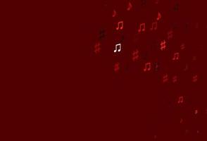 Light Red vector pattern with music elements.