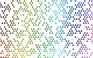 Light Multicolor, Rainbow vector background with hexagons.